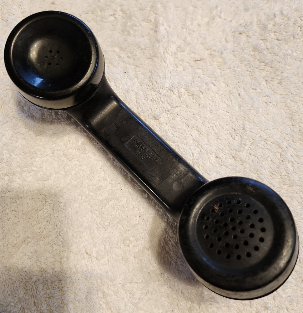 BLACK NON- MODULAR KELLOGG HANDSET EMPTY SHELL WITH CAPS