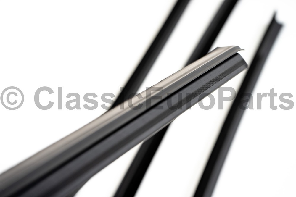Front Rear side window outer seals weatherstrip scraper for BMW E30 Convertible