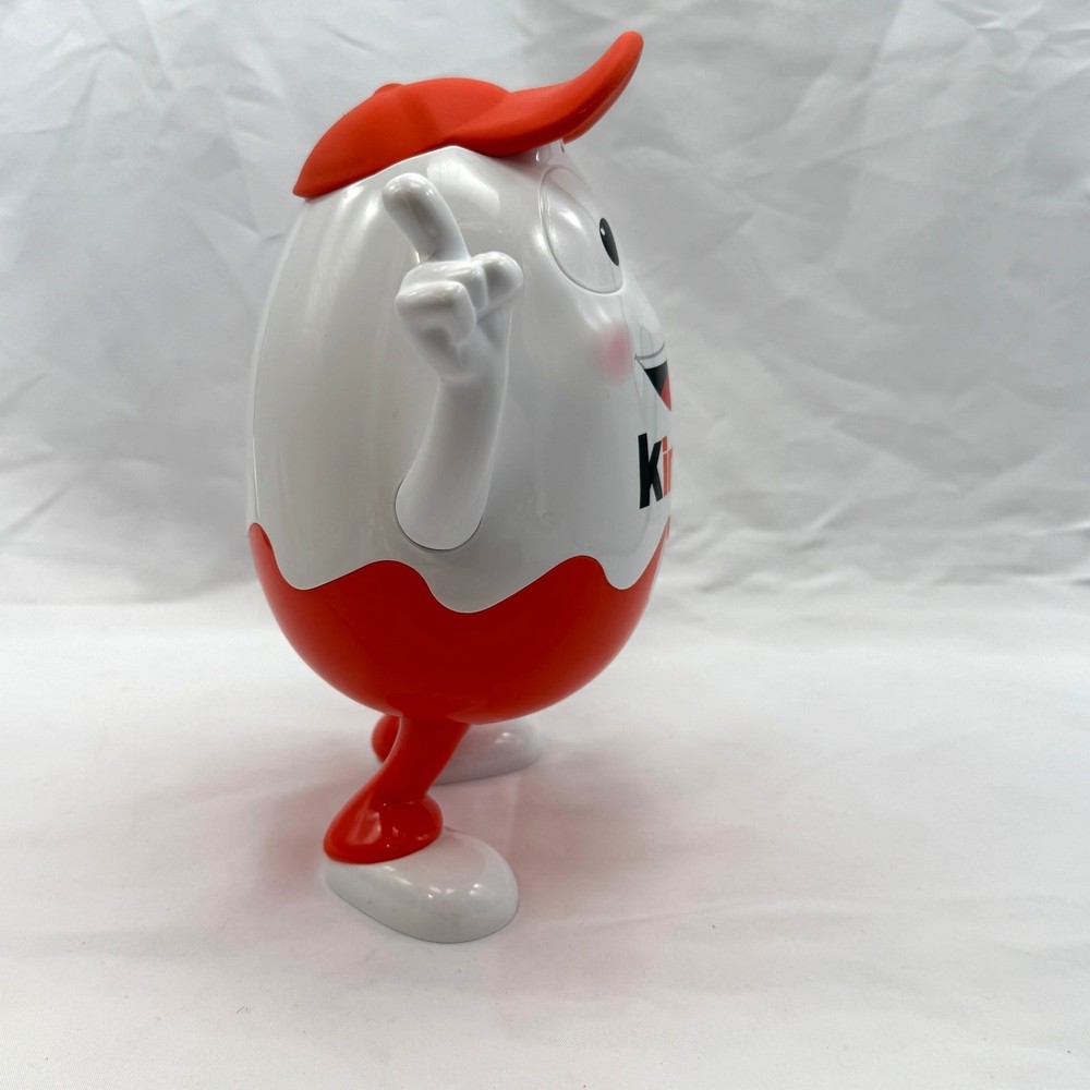 Kinder Surprise Giant Egg Container Poseable Arms Candy Display 9.5” Plastic