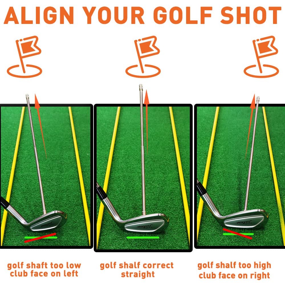 Golf Alignment Rods, Golf Swing Trainer Aid Golf Club Alignment Stick Correct...