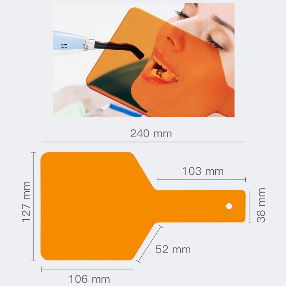 Dental Composite Eye-Protector Hand Shield Plate UV Light Curing LED Filter 1Pcs