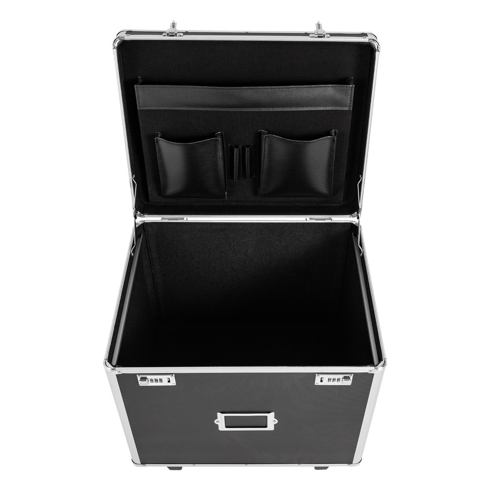 Aluminum Alloy File Lock Box Hand Pull File Case Locking Mobile Business Box