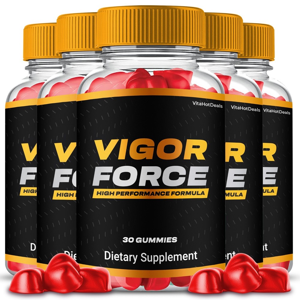 Vigor Force Gummies Supplement, Max Strength, VigorForce Energy Boost (5 Pack)