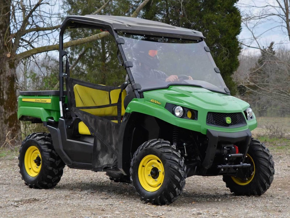 SuperATV Scratch Resistant Full Windshield for John Deere Gator XUV