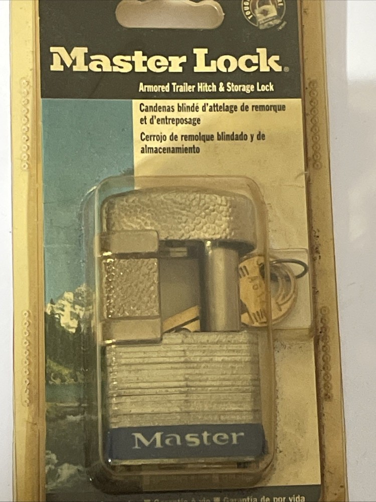 Master Lock 37D Maximum Security Padlock Trailer Lock Armored with Shackle Guard
