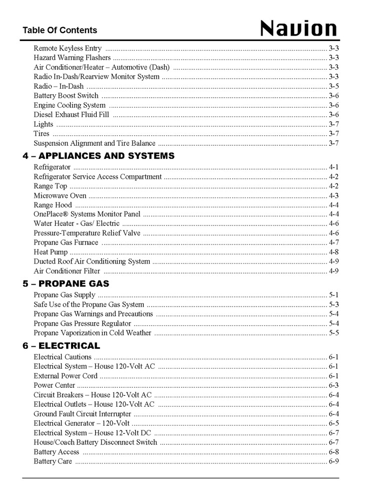 2012 Winnebago Navion Home Owners Operation Manual User Guide Coil Bound