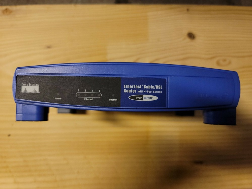 LINKSYS EtherFast Cable DSL Firewall Router 4 Port VPN Endpoint Internet BEFSR41