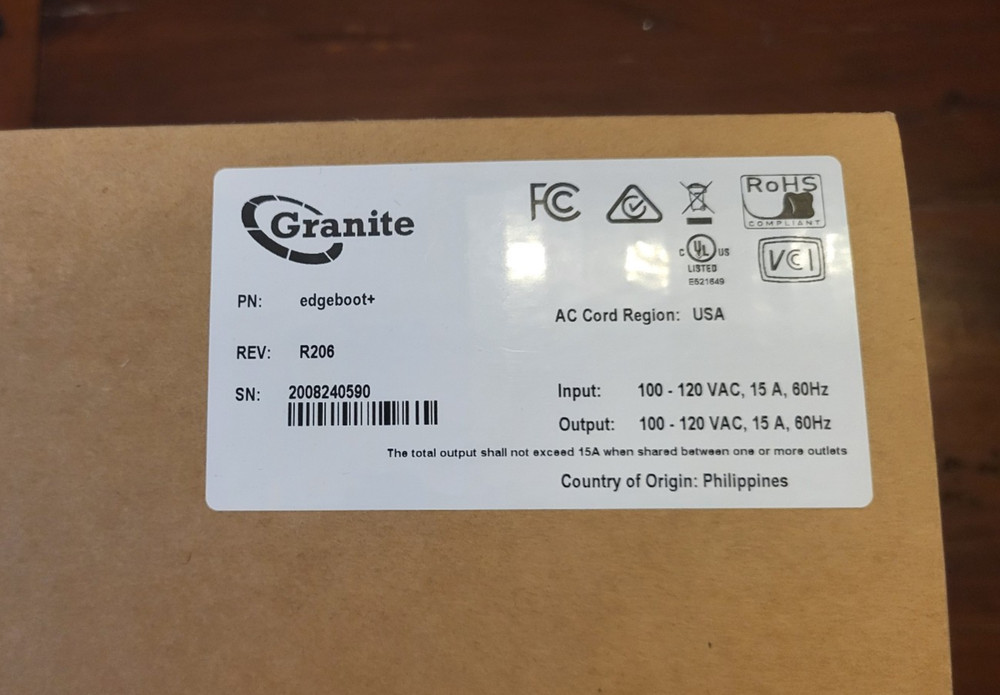 Granite edgeboot+ R206 New open box