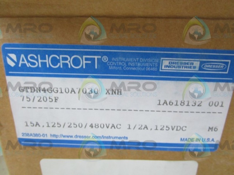 ASHCROFT GTDN4GG10A7030 TEMPERATURE CONTROLLER NSMP