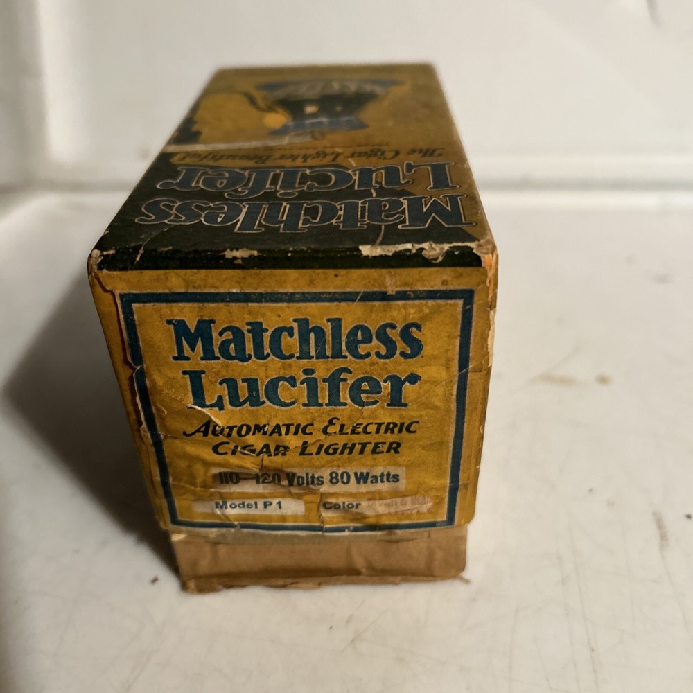 MATCHLESS LUCIFER VINTAGE ELECTRIC CIGAR LIGHTER W/ Original Box!