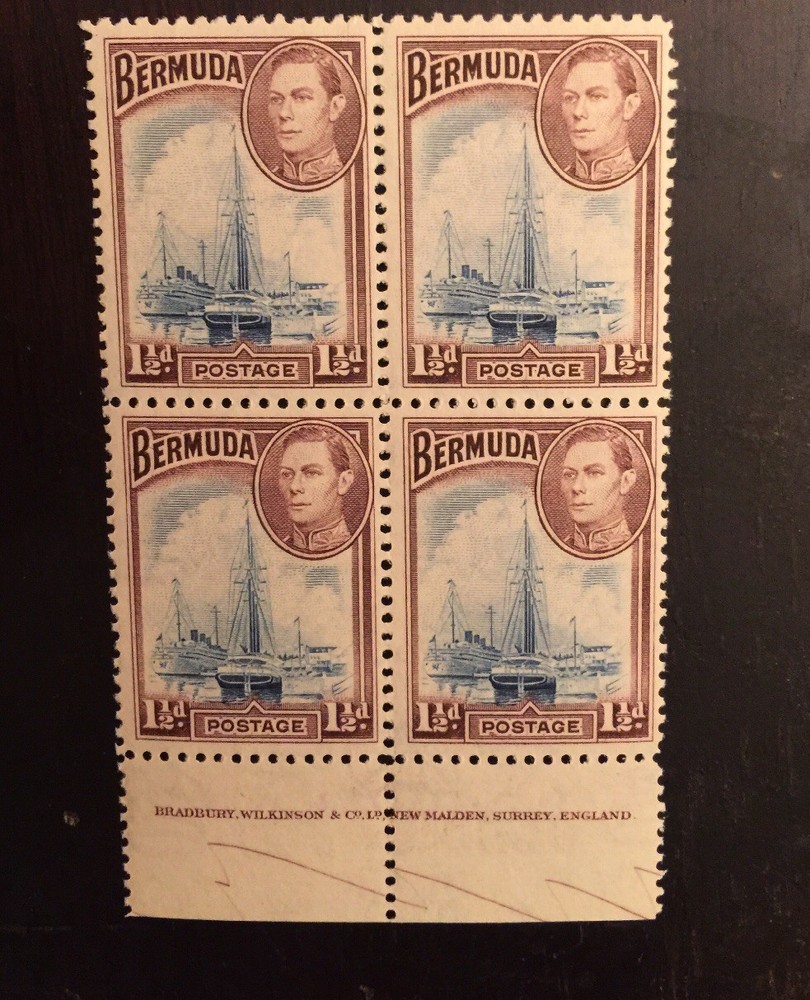 Bermuda Imprint Block SC119 MNH
