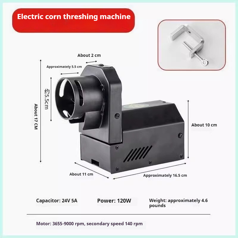 Electric Corn Sheller Small Dry Corn Separators for Home Use Shuck Corn Kernels