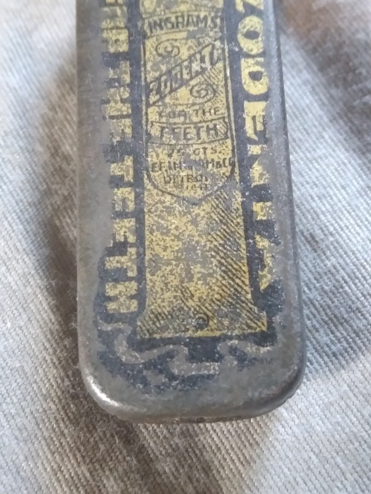 Tiny Rare Zodenta Advertising Tin.