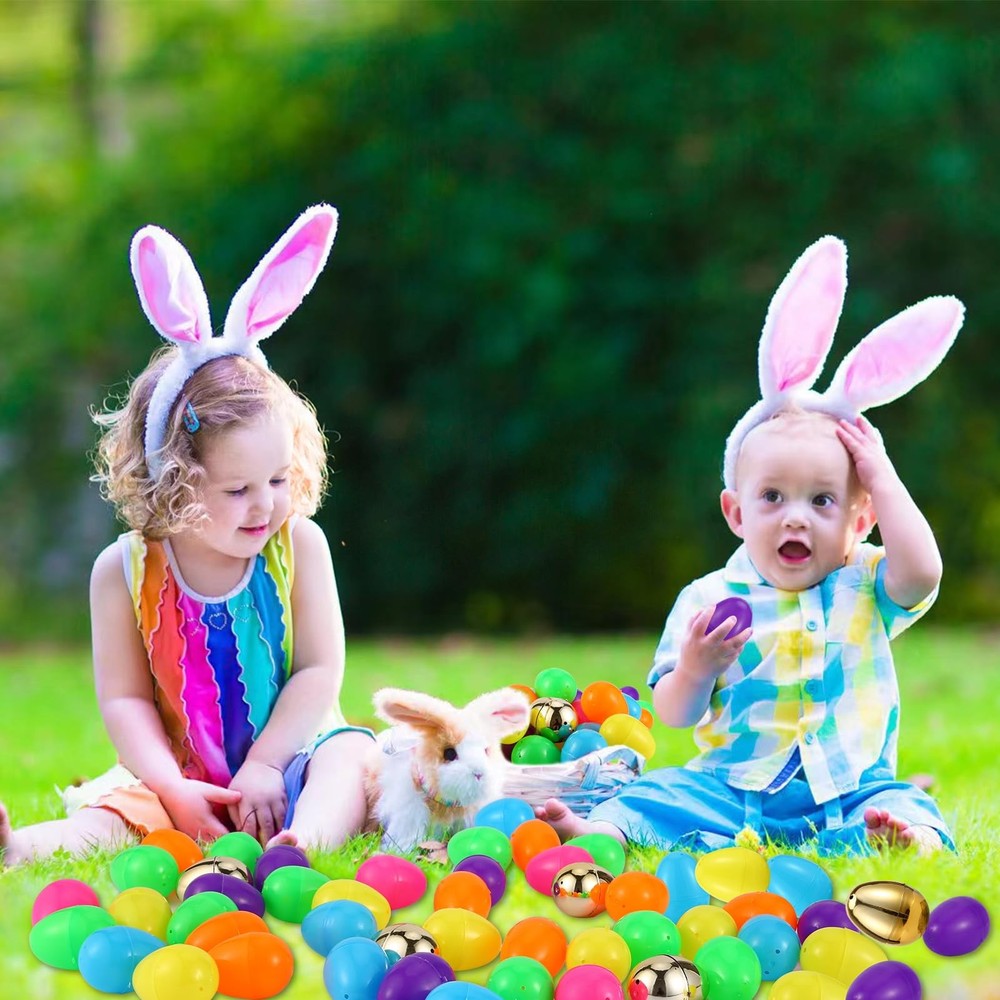 300 Pcs Easter Eggs,2.35" Assorted Bright Colors Plastic Easter Eggs for East...