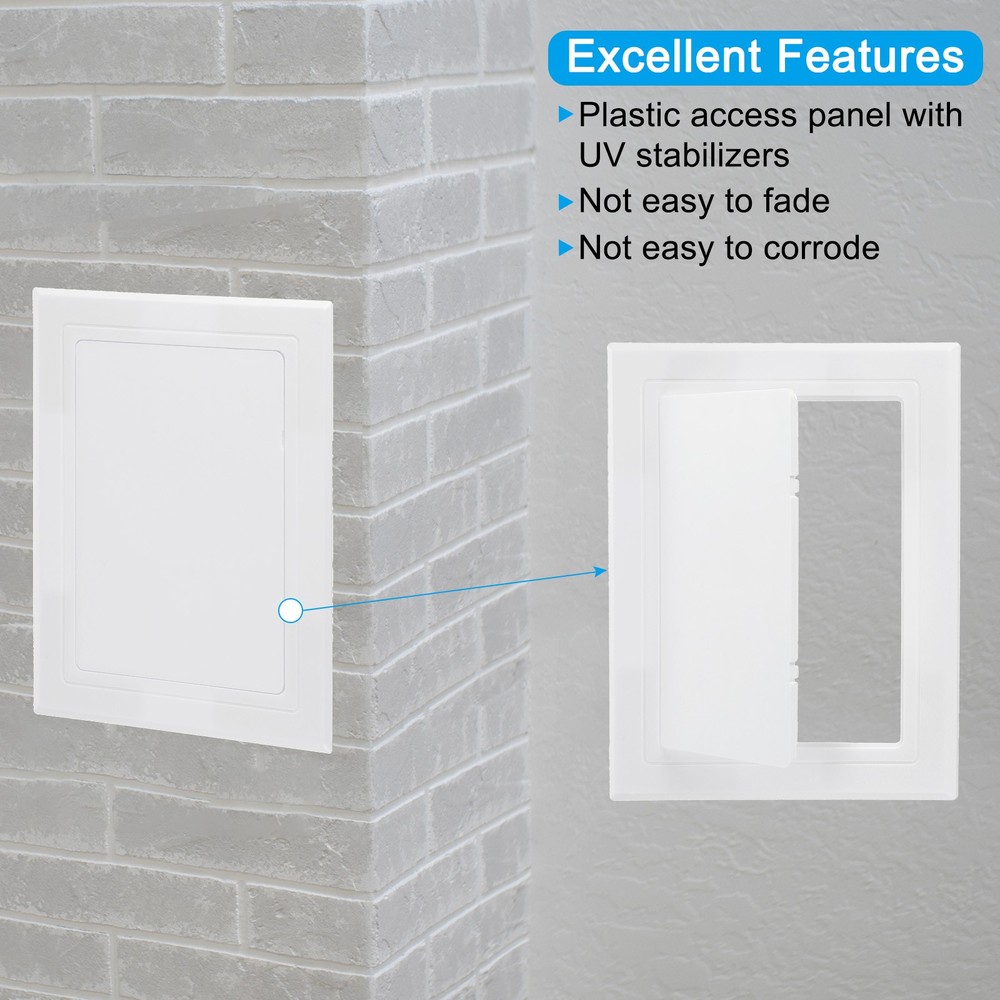 8"x6" 200x150mm Self-Adhesive Access Panel ABS Plumbing Access Doors White