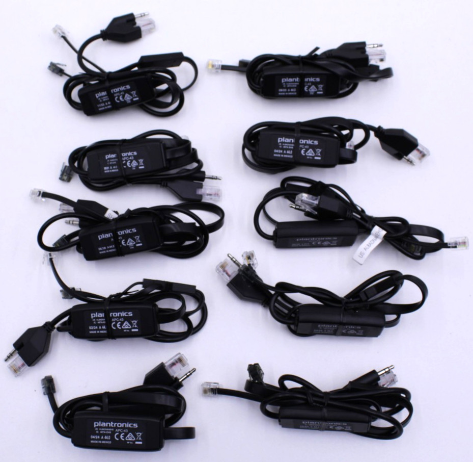 Lot of 10 Plantronics APC-43 Hook Switch Cable