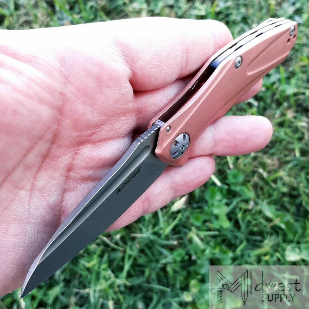 Kershaw Natrix Sub Frame Folding Knife 2.75" D2 Tool Steel Blade Copper Handle