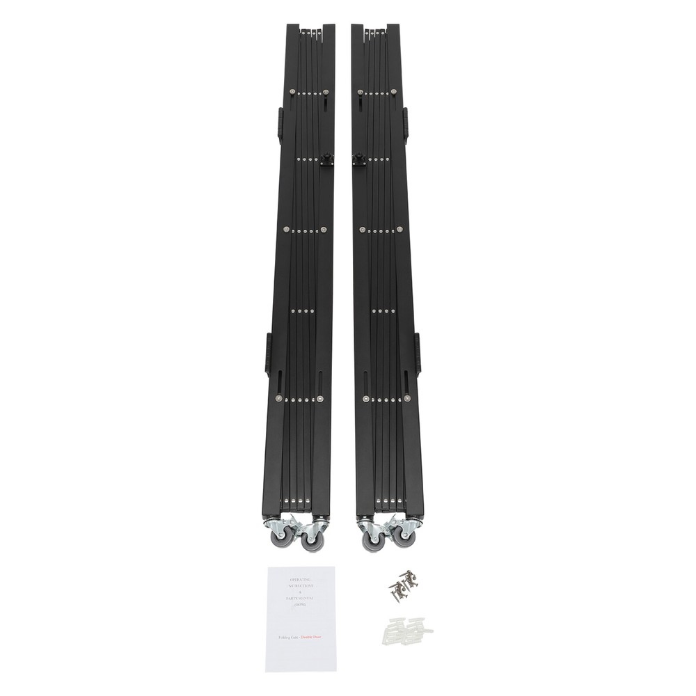 Double Folding Security Gate Folding Door Gate 5-3/4'H x 10'W Scissor Gate