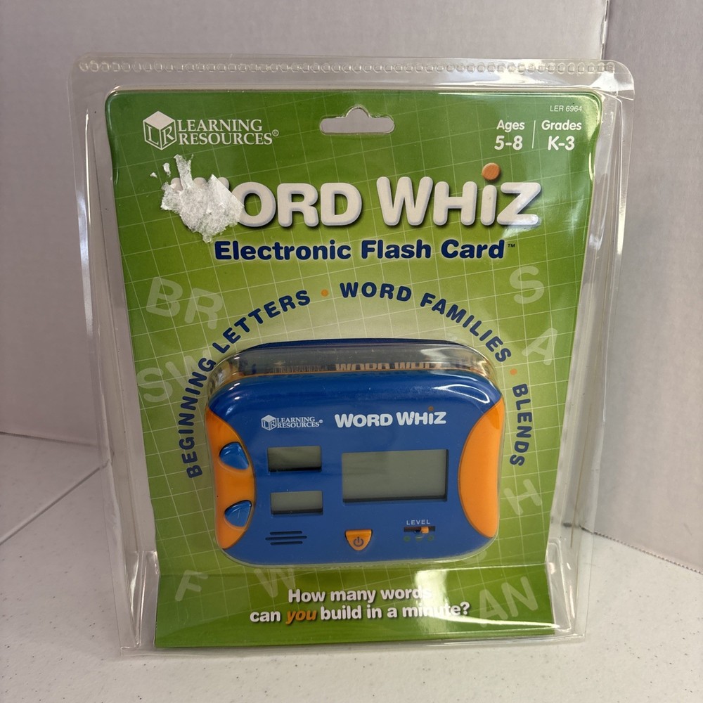 Learning Resources Word Whiz Electronic Flash Card Word Game Handheld