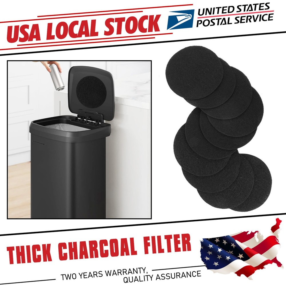 Universal Round Charcoal Filter Extra Thick 1cm Durable For Kitchen Compost Bin