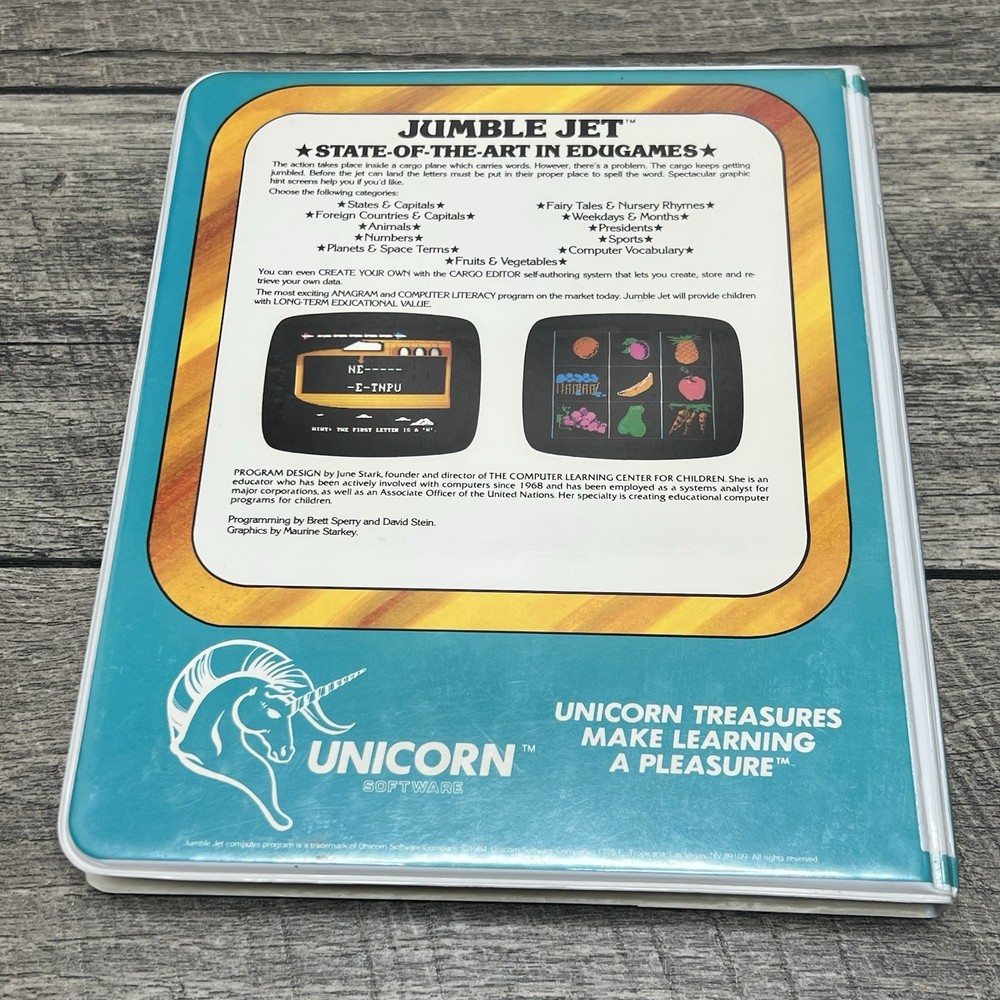 Jumble Jet by Unicorn Software Apple 1984