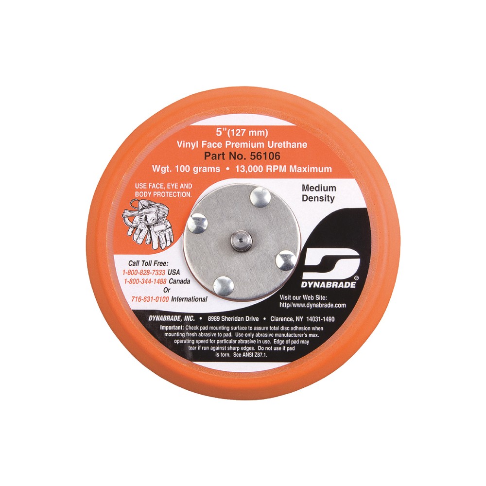 Dynabrade 56106 5"x 3/8" Random Orbital Sanding Pad
