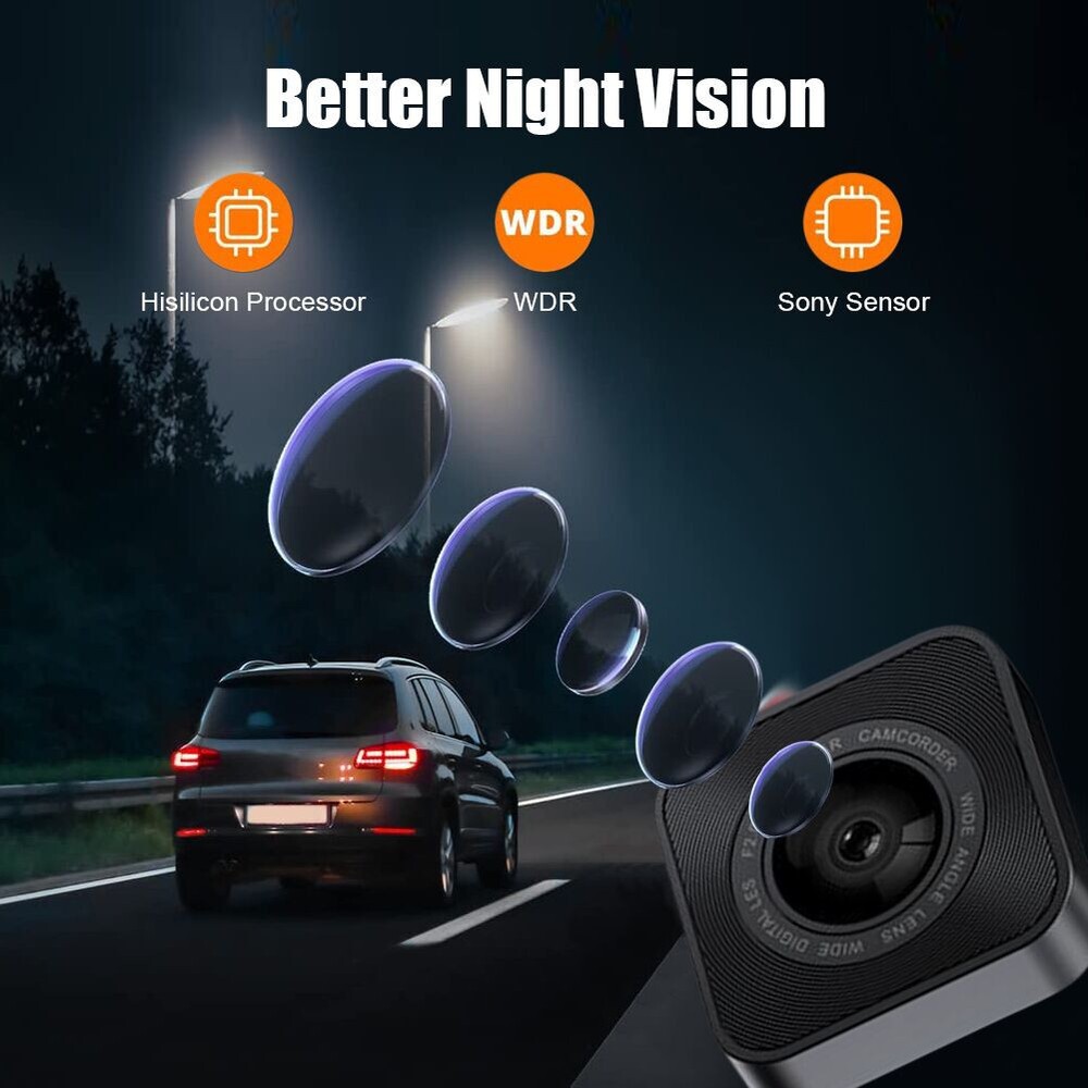 HD Dash Cam Car DVR Front Inside Camera Video Recorder Registrator G-sensor