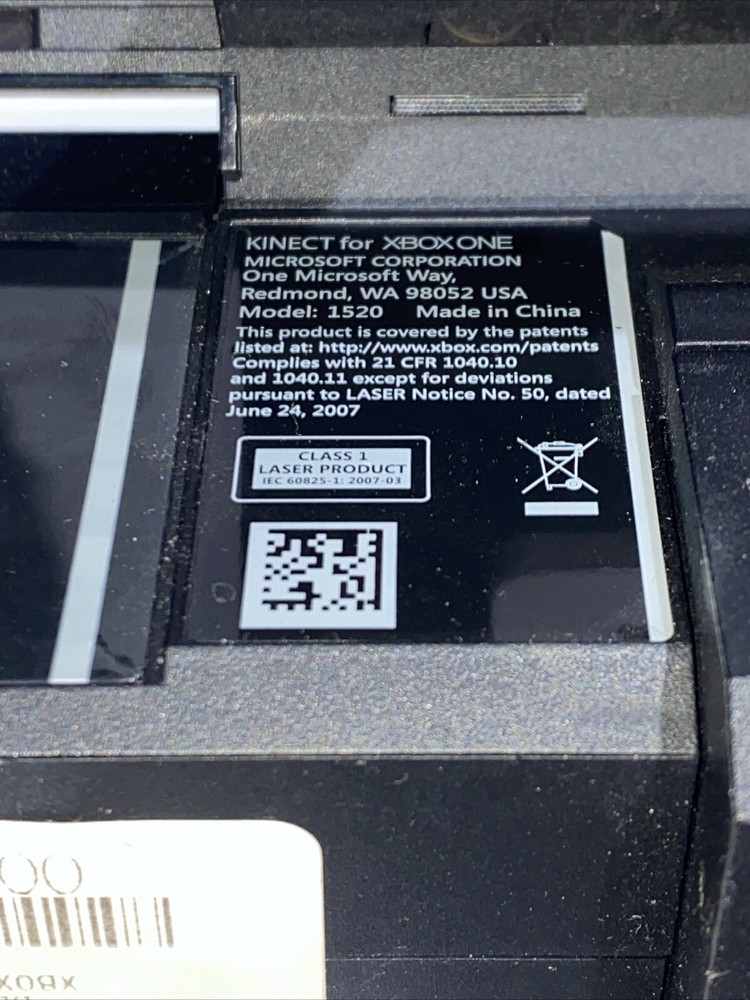 Microsoft Xbox One Kinect Model 1520 And Windows Interface