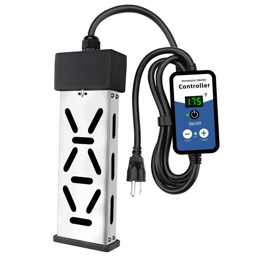 Portable Immersion Water Heater 1800W 120V, Electric Heater for Buckets, Bath...