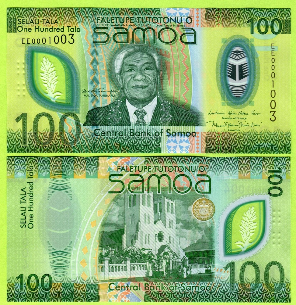 Samoa 100 Tala ND(2025) P51 UNC / Polymer