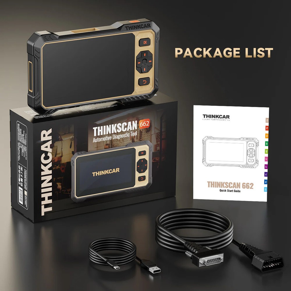 ThinkScan 662 OBD2 Scanner 4 System Bidirectional Diagnostic Tool 12+Resets FREE
