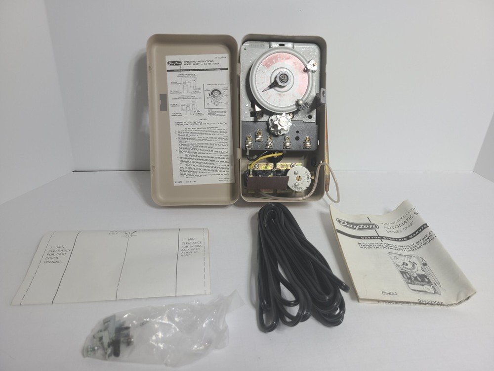 New Genuine Dayton 5X437 Timer Automatic Setback Control 24 Hour