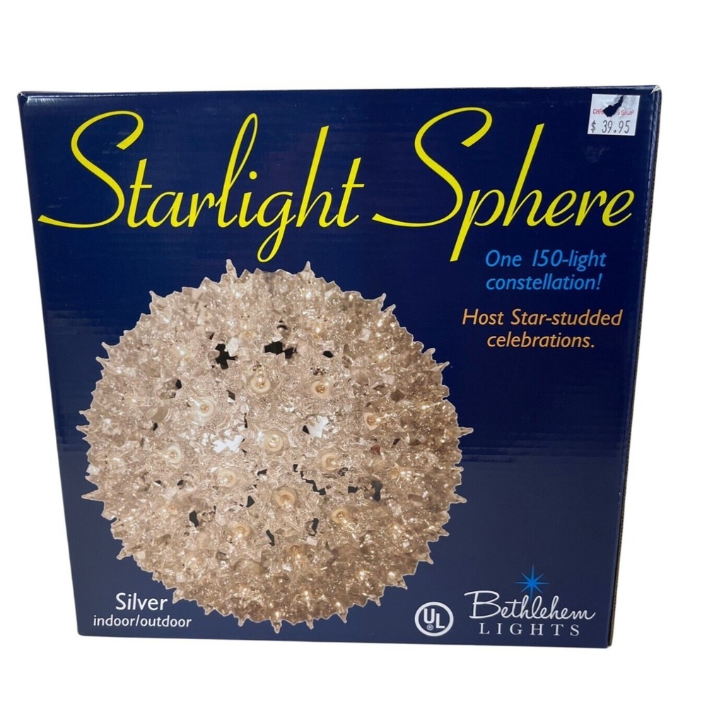 Bethlehem Lights 150 Light Constellation Silver Starlight Sphere Ball