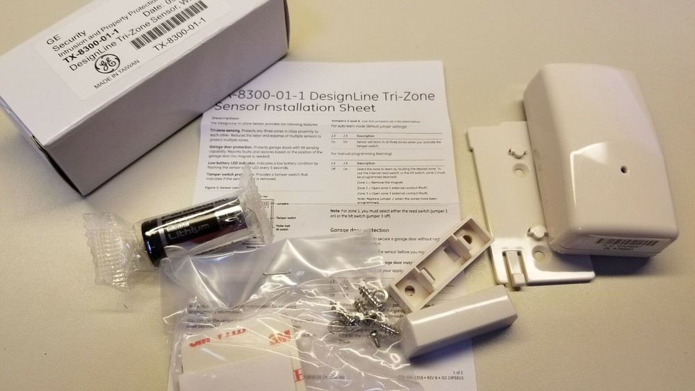 Interlogix GE Security TX-8300-01-1 Tri-Zone Wireless Sensor 319.5 New!