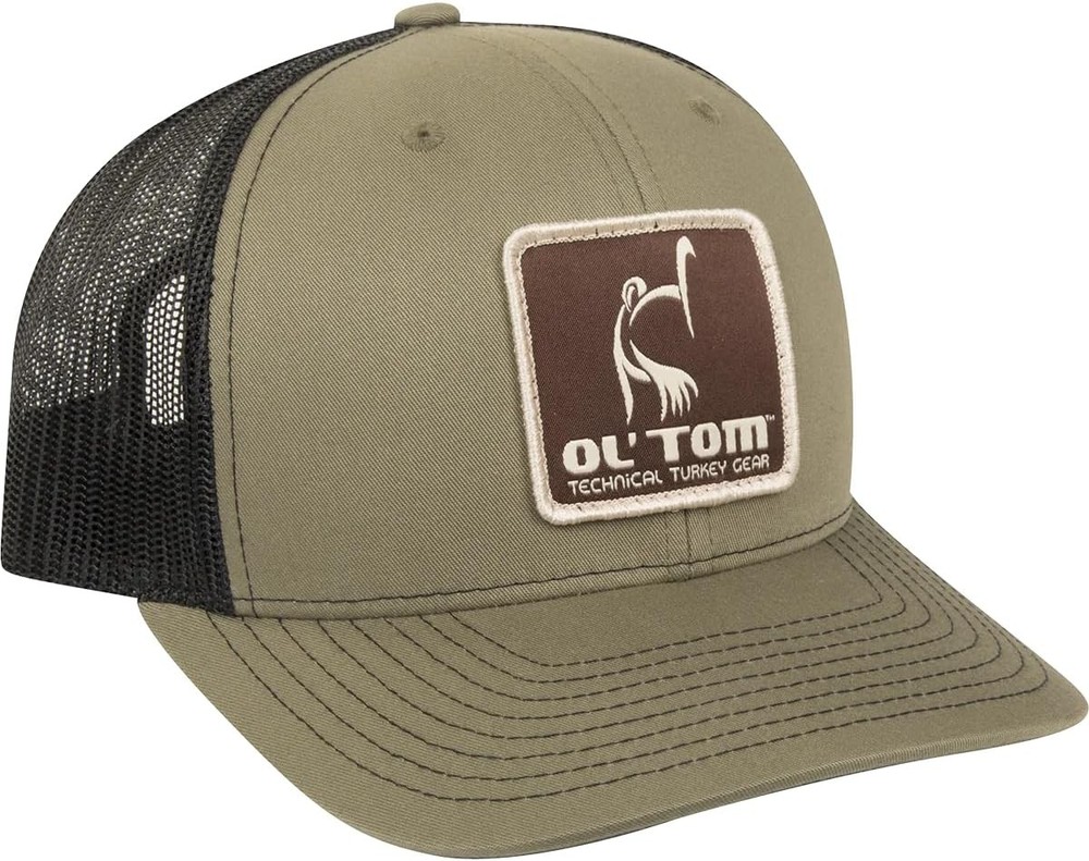 Drake Waterfowl Ol' Tom Mesh Back Patch Trucker Cap Snapback Closure Olive