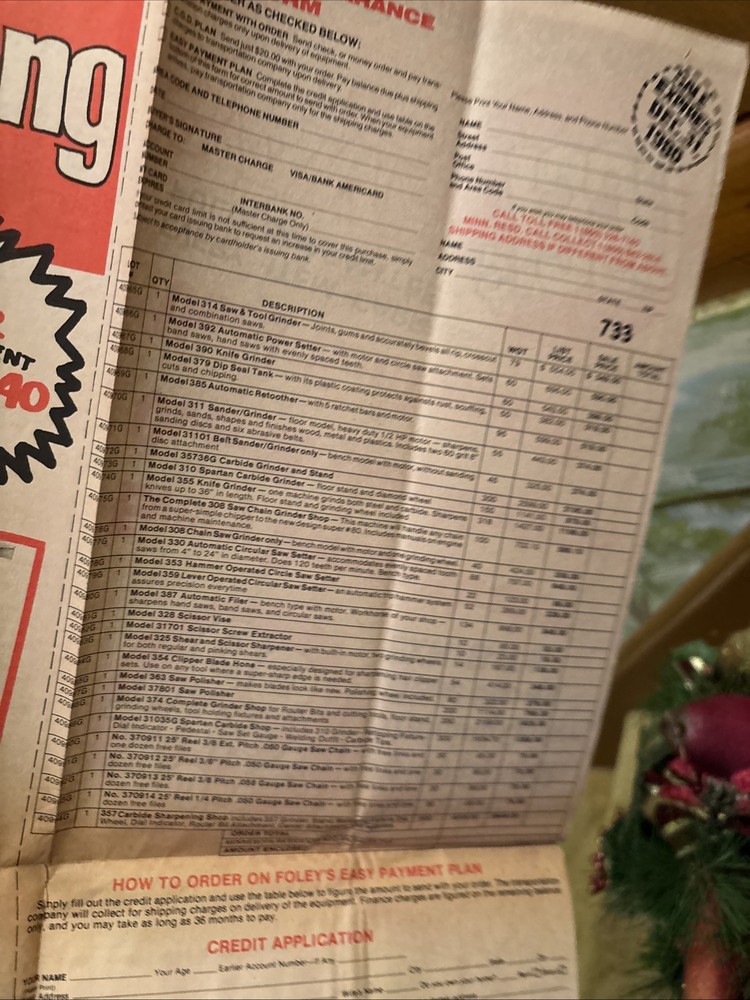 Sharpening Products advertisement, foley belsaw