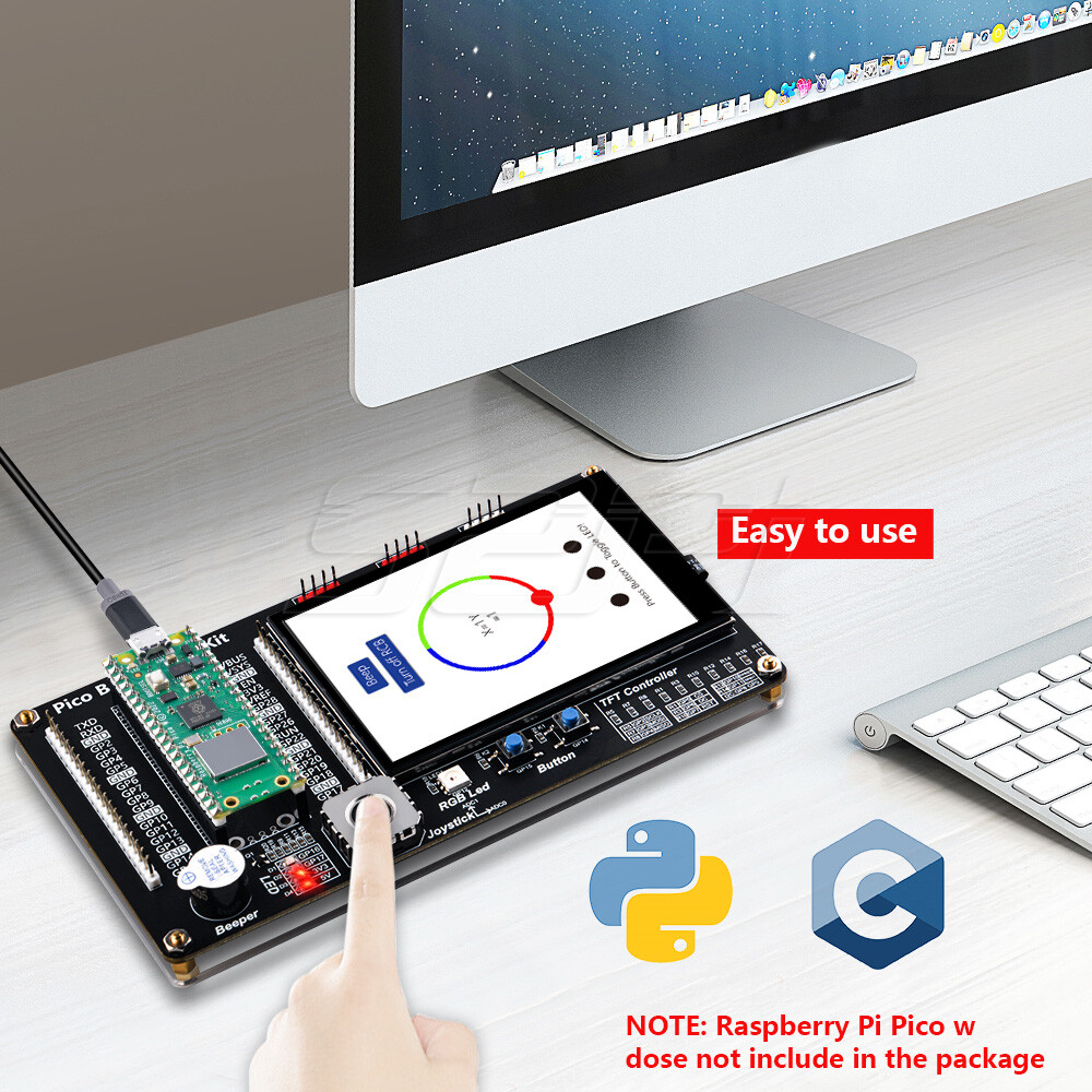 Raspberry Pi Pico/ W Breadboard Kit with 3.5 Inch Touch Screen Breakout Board