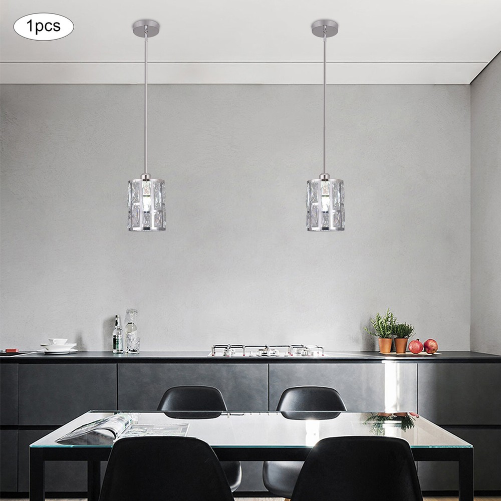 Ceiling-mounted Light, Adjustable Height, Modern Crystal Pendant Light Fixture?