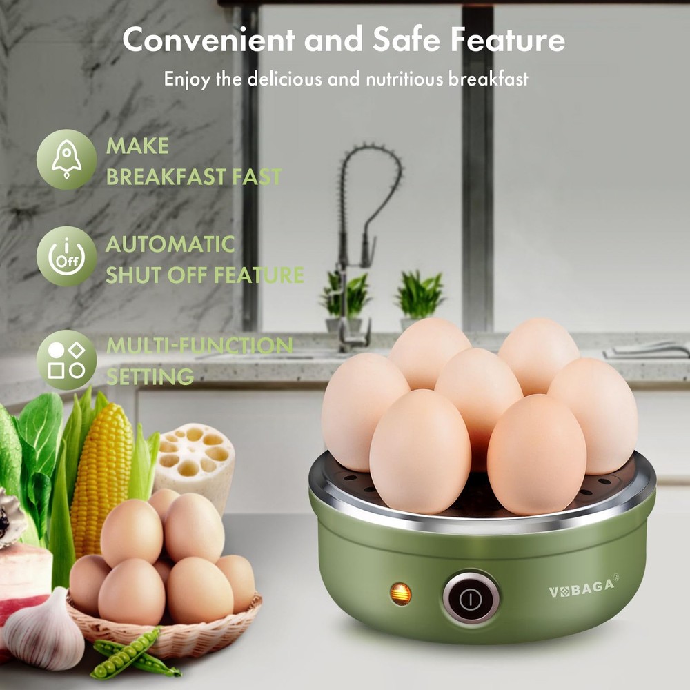 Egg Cooker, Rapid Egg Boiler with Auto Shut Off for Soft, Medium, Hard Boiled...