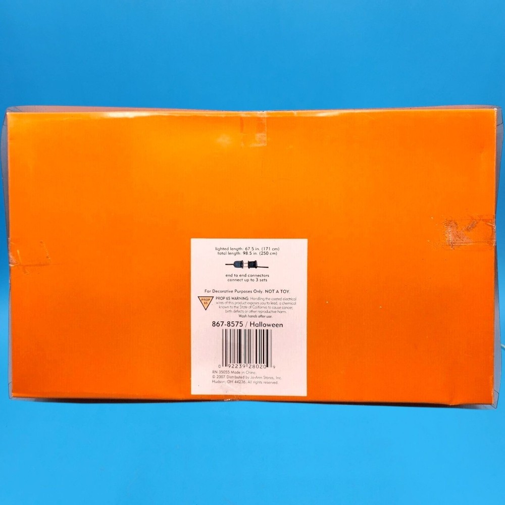 Halloween BOO & EEK Spiderweb String Lights 2007 Holiday Inspirations Plugin