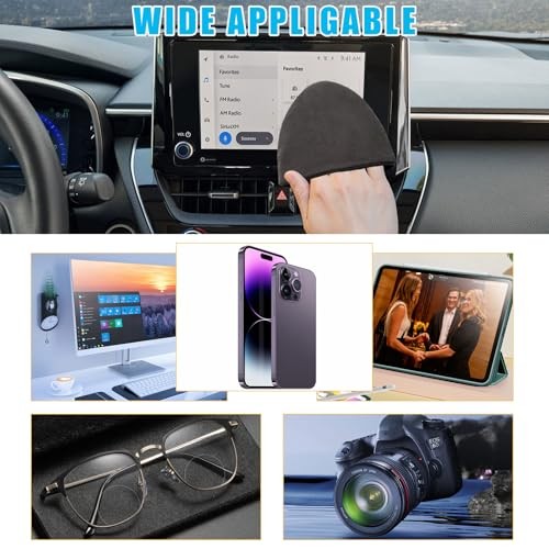 Car Screen Cleaner, 4.72×3.93" Triangle Microfiber Auto Screen Triangle,1Pcs