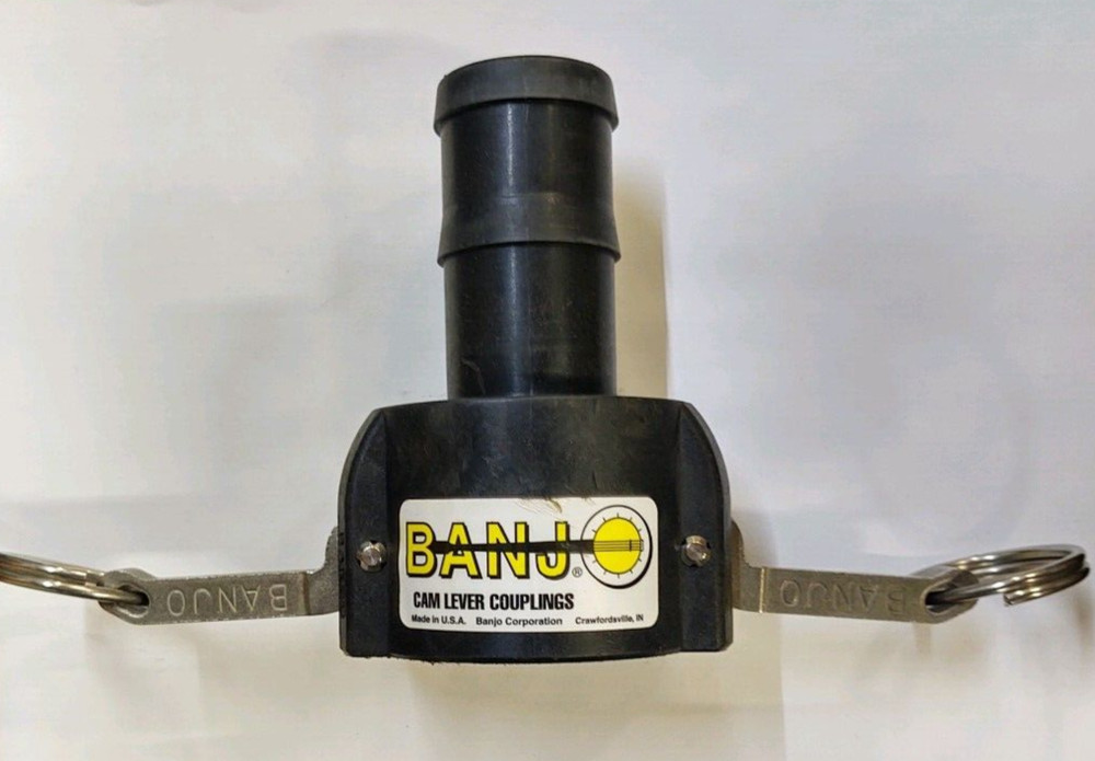 150C BANJO CAM LEVER COUPLING-BLACK POLYPROPYLENE