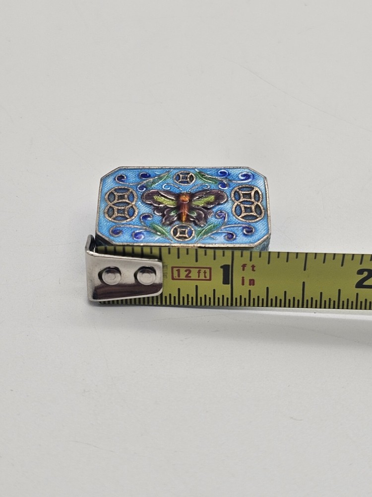 Rare Antique Silver Marked Enamels Box Case