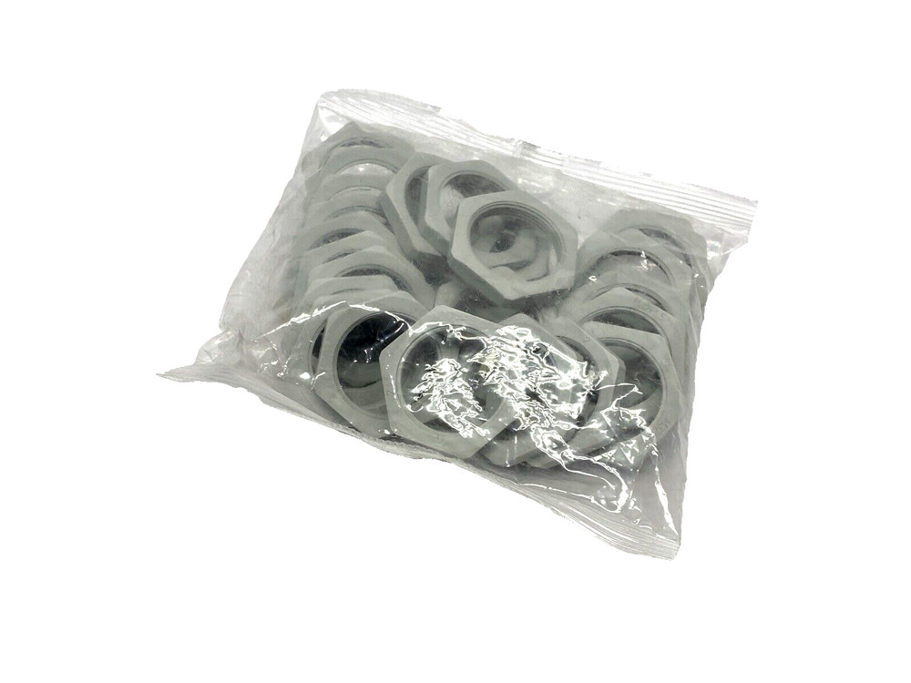 Bimed BLMN-14 Polyamide Lock Nut M32x1.5 41mm Spanner Width, Light Grey, 25-PACK