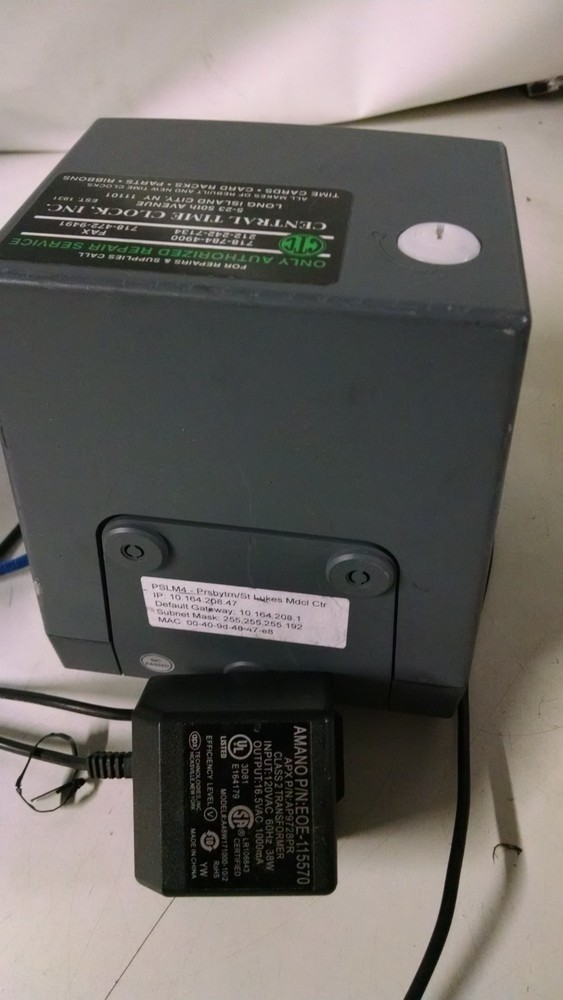 Amano TS-3000i Automatic Time Sync Web Clock WITH ATTACHED POWER CORD TESTED