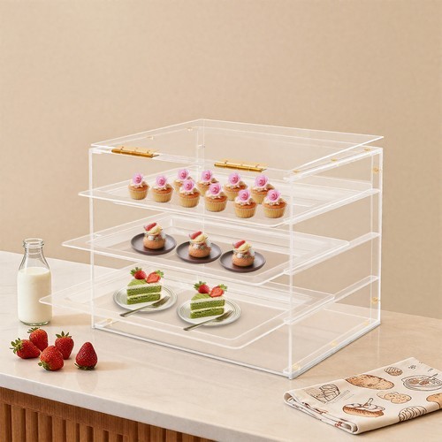 3-tier Acrylic Display Case Bakery Pastry Display Case Cookie Display Cabinet