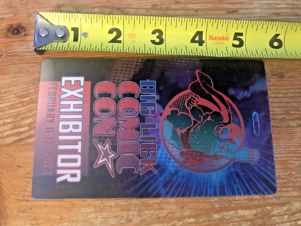 Big Lick Comic Con Exhibitor Pass 2023 Convention Ticket Laminate