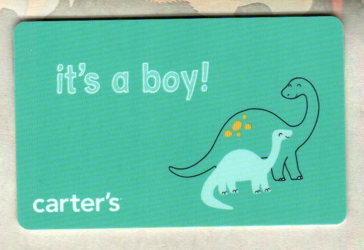 CARTER'S It's a Boy, Dinosaurs ( 2019 ) Gift Card ( $0 )