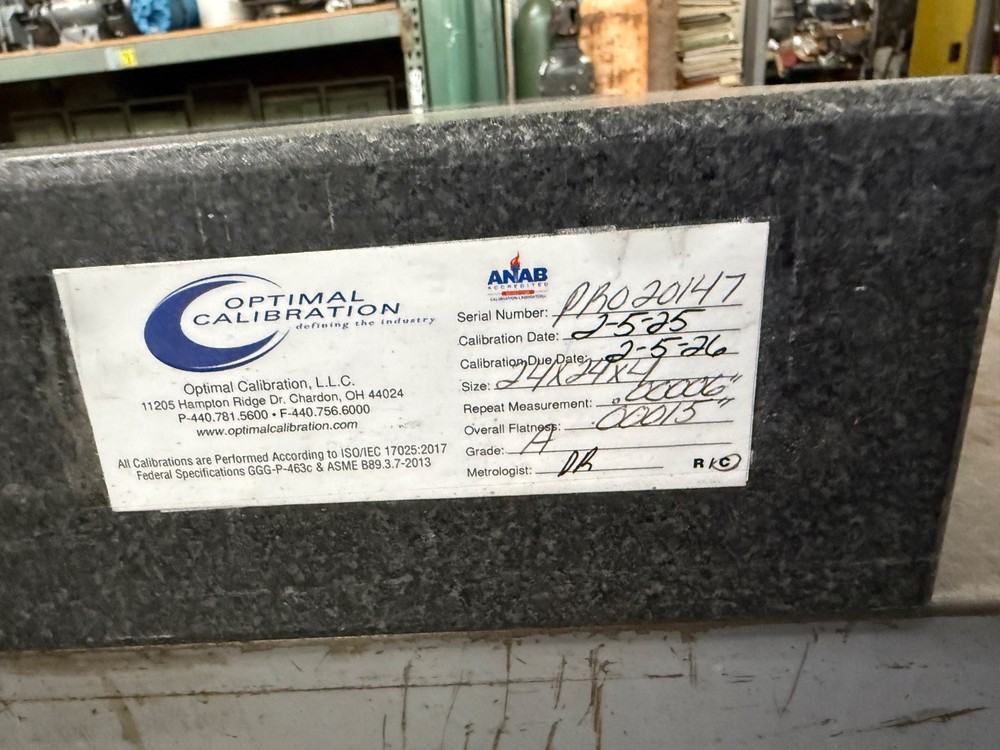 MITUTOYO GRANITE SURFACE PLATE 24 x 24 x 4