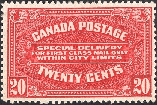 CANADA, 1922. Special Delivery E2, Mint